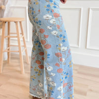 Women's Casual Loose-Fit Irregular Printed Denim Jeans