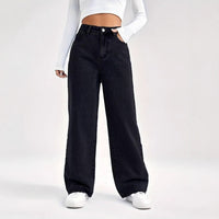 Womens Loose-fit Denim Jeans