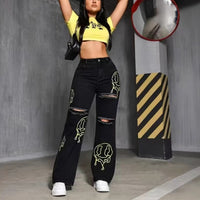 Womens Straight-leg Casual Pants