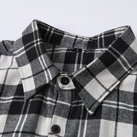 Teenage Men's Checked Long-sleeved Casual Shirt