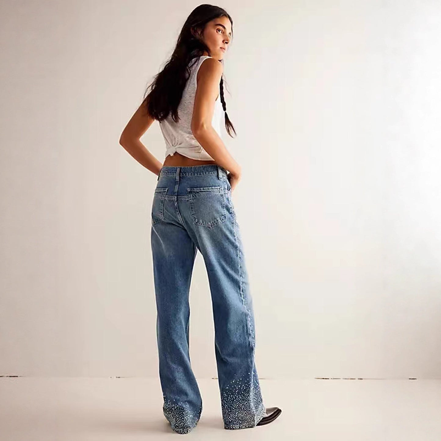 Womens Straight-leg Jeans