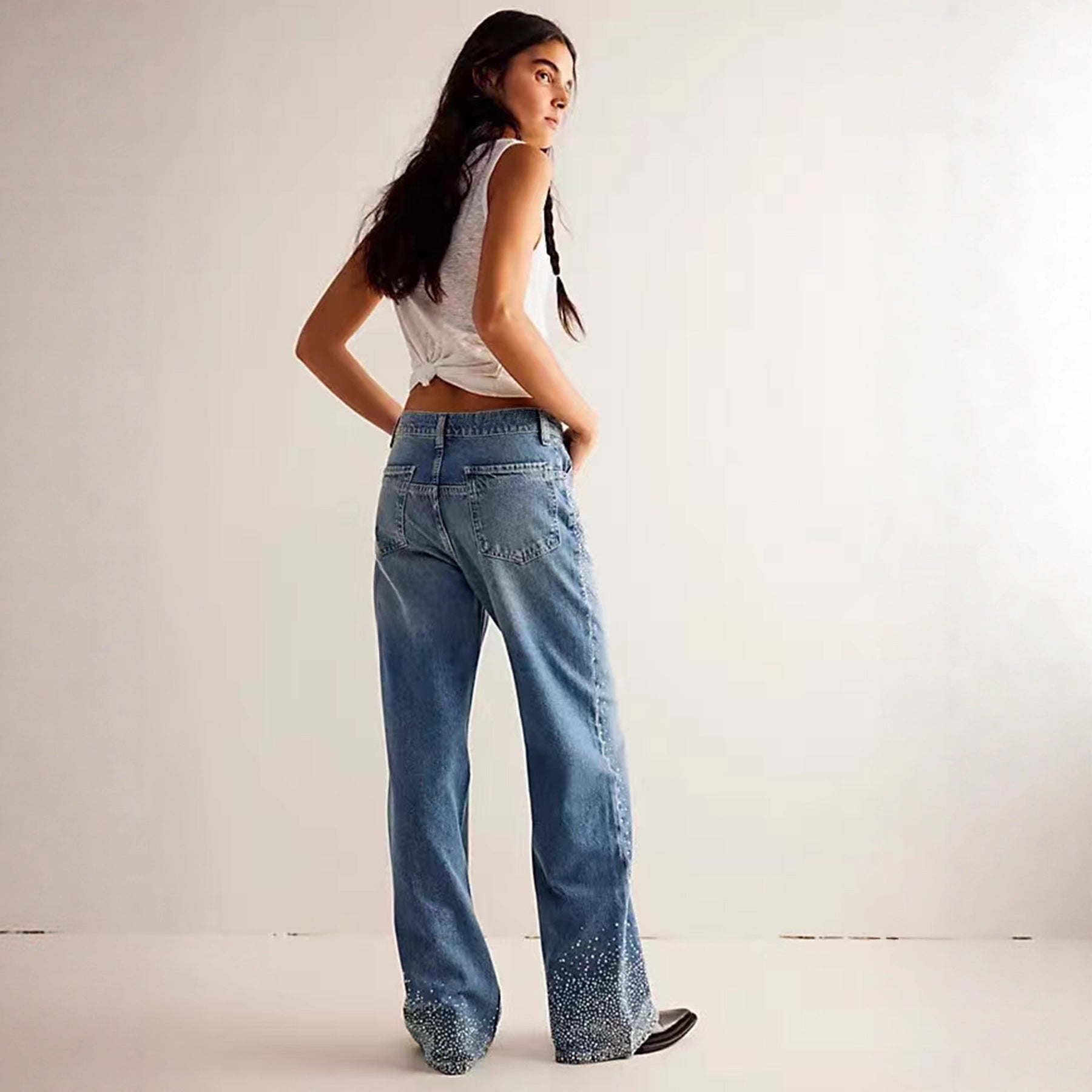 Womens Straight-leg Jeans