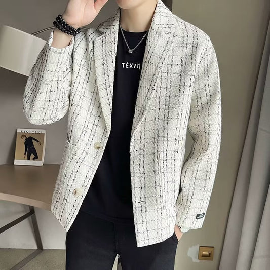 Mens  Plaid Blazer