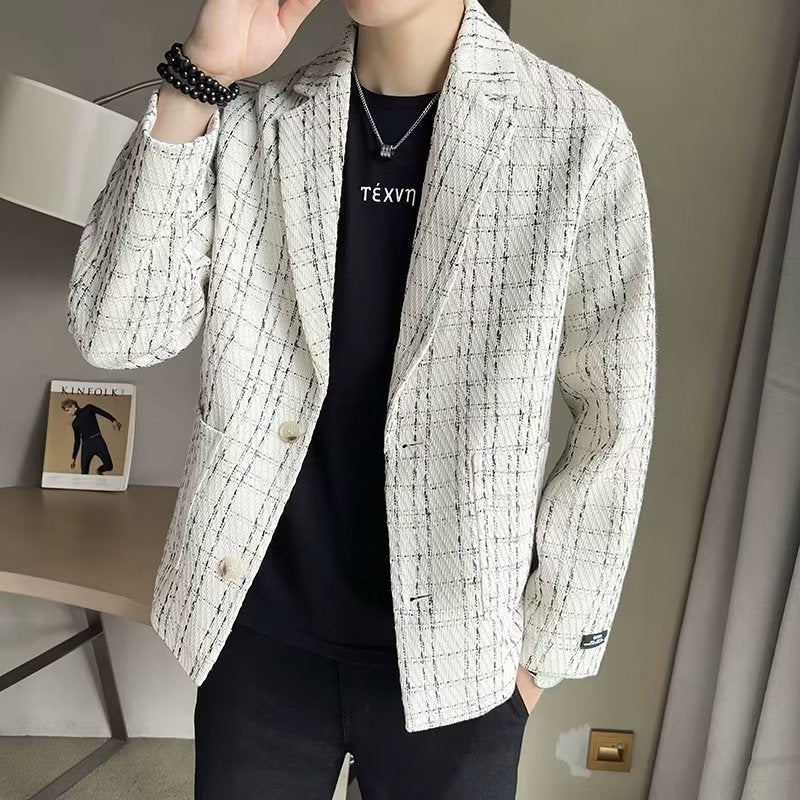 Mens  Plaid Blazer