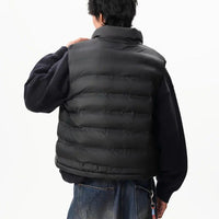 American Style Button-down Solid-color Cotton Jacket Vest