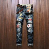 Straight Slim fit Jeans Splash-ink