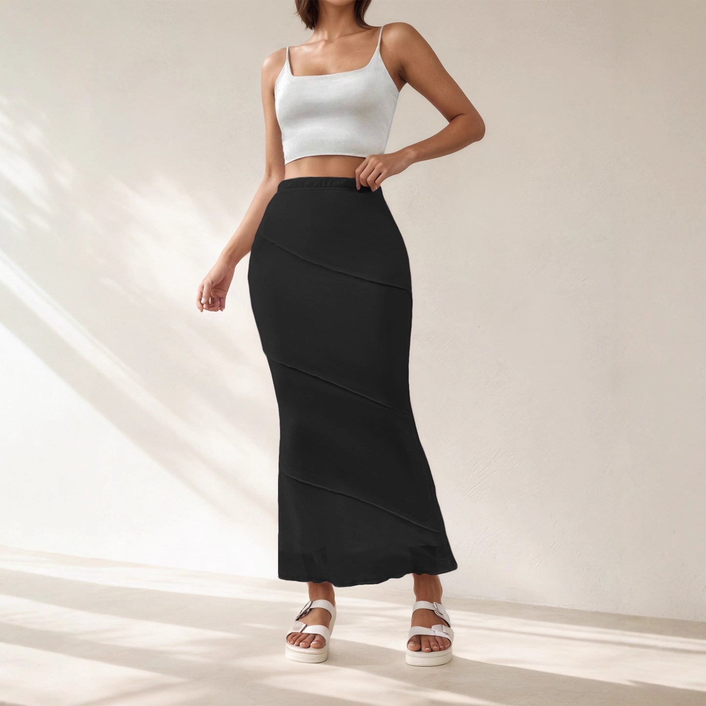 Summer High-Waisted Long Skirt
