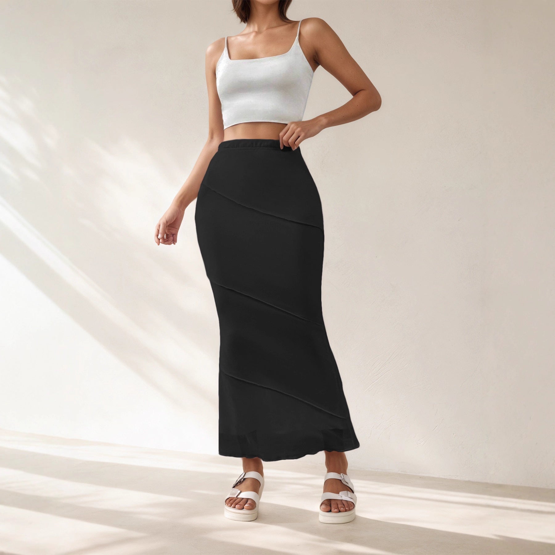 Summer High-Waisted Long Skirt