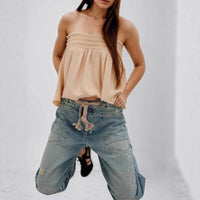Womens Straight Denim Jeans