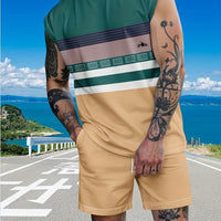 Mens Fashion Letter-Printed Sports Suit