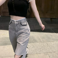 Women's Summer New High Waist Loose Ripped Jeans