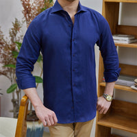 Men's Cotton Linen Long Sleeve Shirt