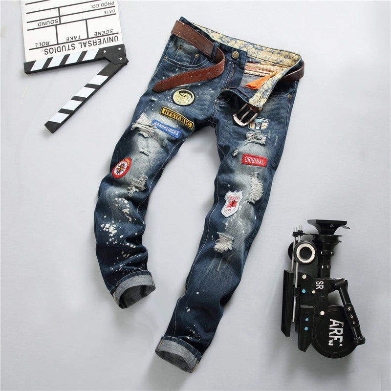 Straight Slim fit Jeans Splash-ink