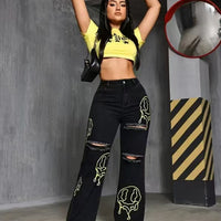 Womens Straight-leg Casual Pants