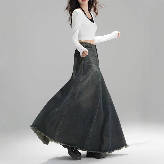 Retro Denim Skirt