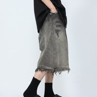Mid-waist Zipper Jeans