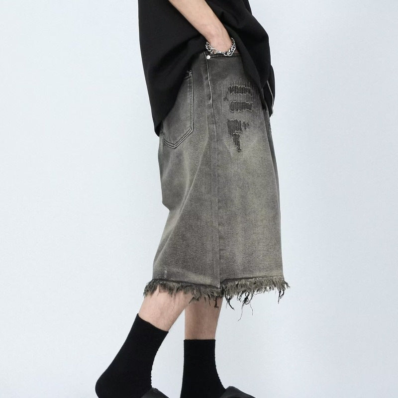 Mid-waist Zipper Jeans