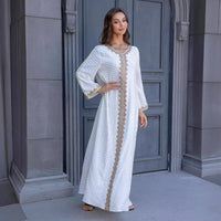 Simple Lace Slim-fit Dubai Women's Dress