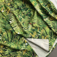 Grass Green Plant Oil Painting Floral Long Sleeve Shirt