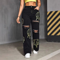 Womens Straight-leg Casual Pants