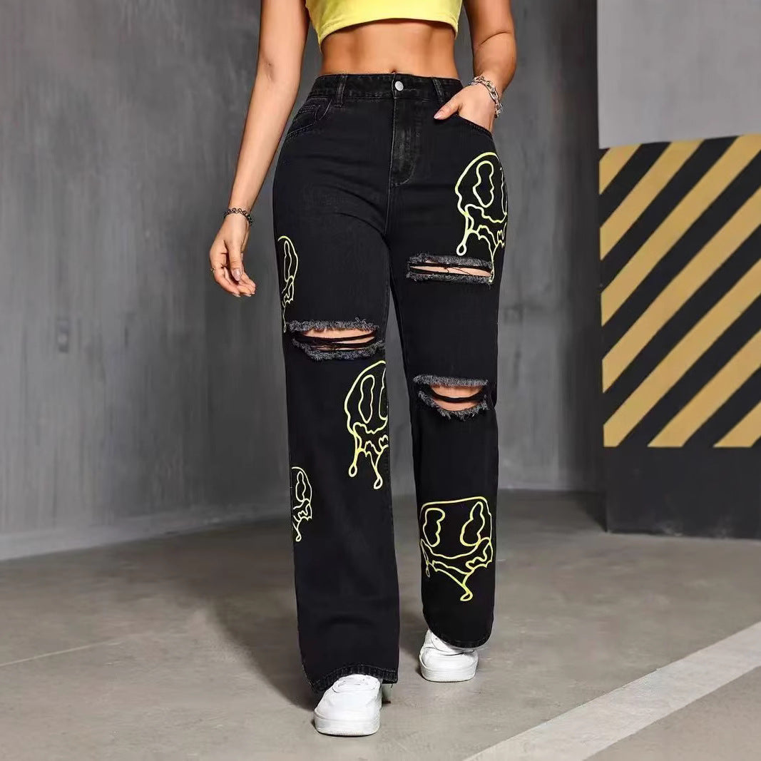 Womens Straight-leg Casual Pants