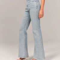Women's Fashion Casual Solid Color Jeans
