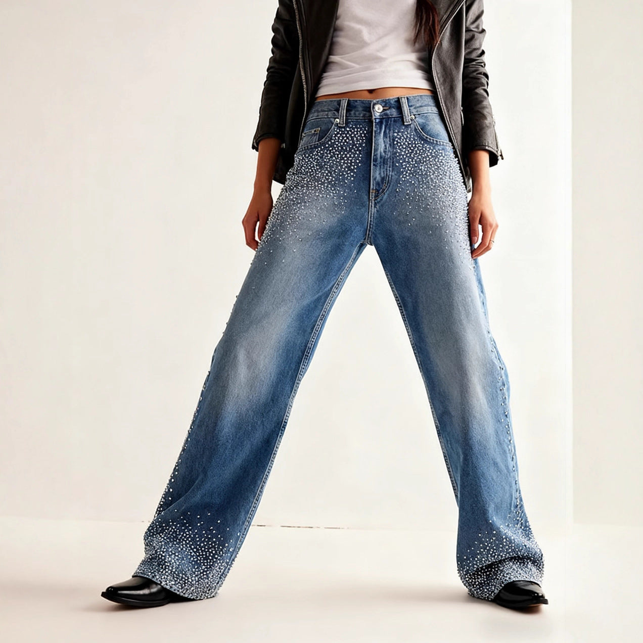 Womens Straight-leg Jeans