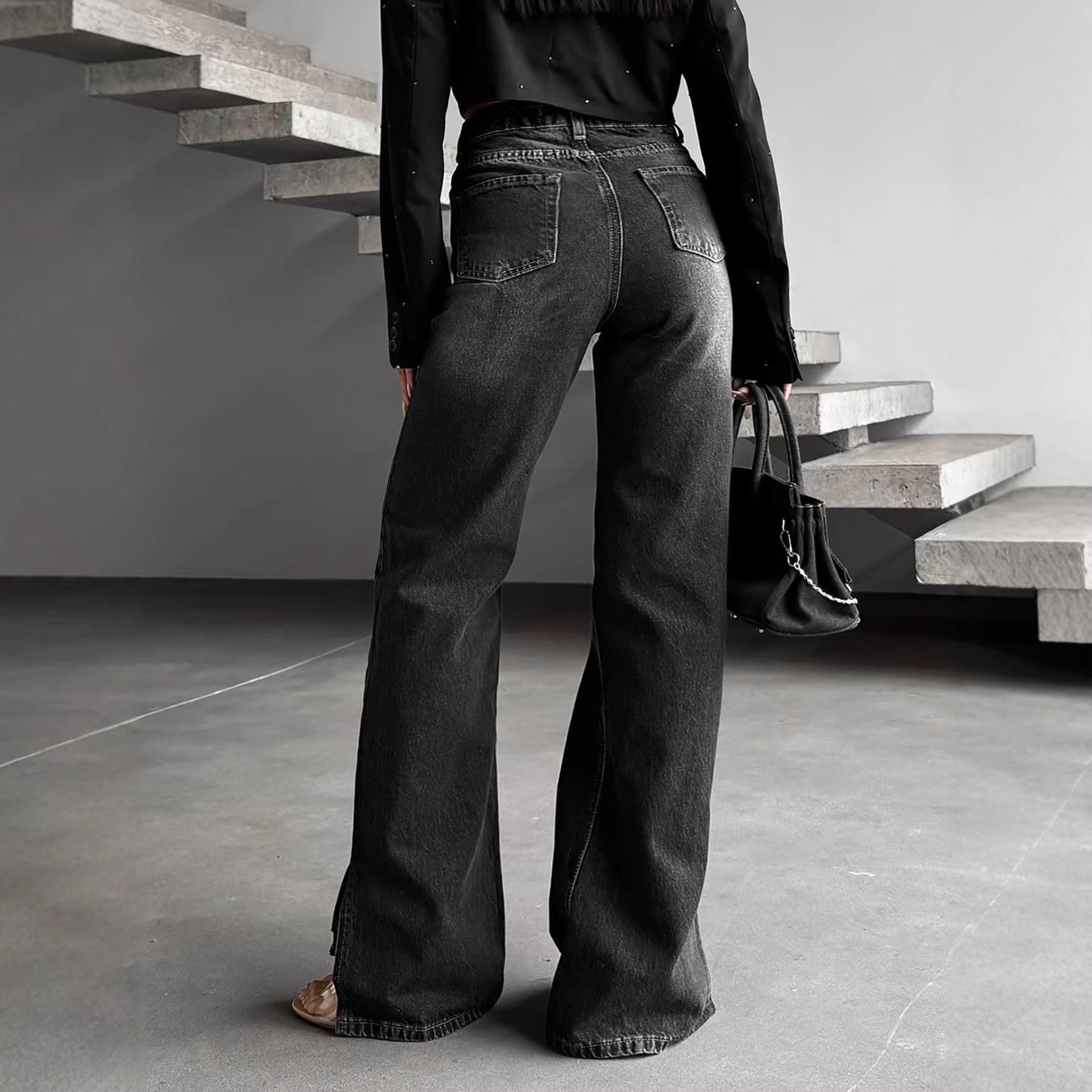 High-waisted Denim Jeans