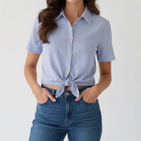 Womens  Lapel Blouse
