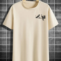 Retro Loose-fit Short-sleeve Printed T-shirt