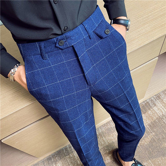 British Classic Checkered  Slim Fit Men's Pant