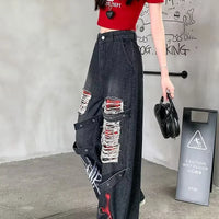 Womens Vintage Ripped Jeans