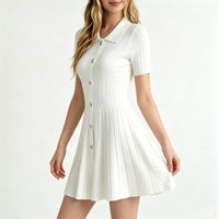 Polo-neck Knitted Dress