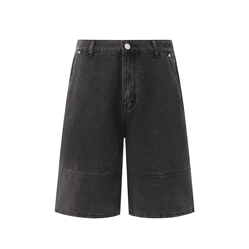 Denim Shorts Men's Loose Leisure Workwear Cropped Pants