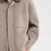 Lamb Wool Lapel Double-faced Wool Jacket
