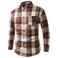 New Long-sleeved Plaid Casual Korean-style Versatile Top