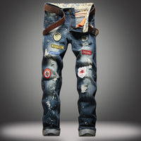 Straight Slim fit Jeans Splash-ink