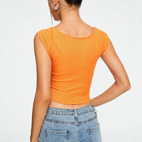 Crop Top Sweetheart Solid Ribbed Sleeveless