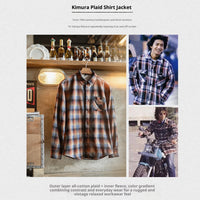 American Retro Plaid, Brushed Shirt Coat Polar Fleece Thermal