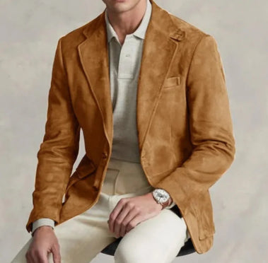 Commute Leisure Printed Double Button Suit Jacket