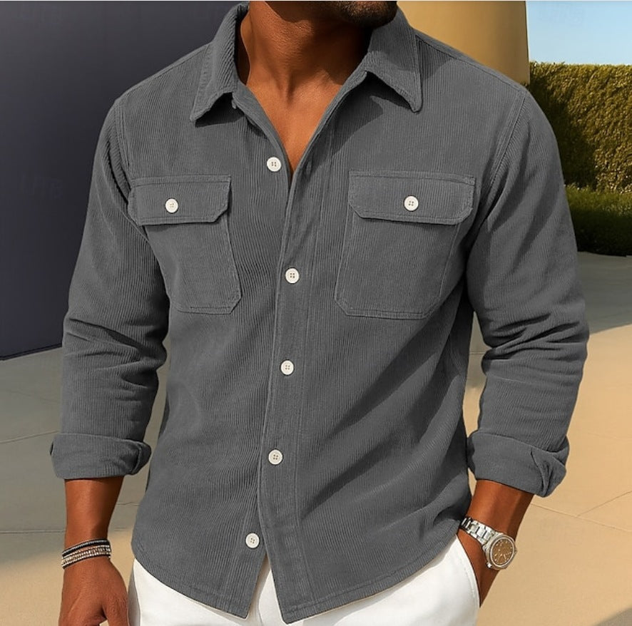 Mens Loose-fit Corduroy Shirt