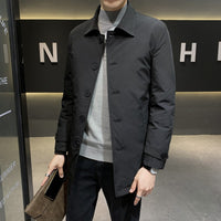 Mid-length Mens Business Down Jacket