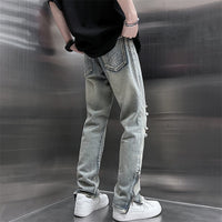 Mens Summer Loose-Fit Denim Jeans