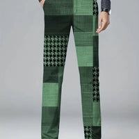 Mens Casual Slim-fit Straight-leg Dress Pants