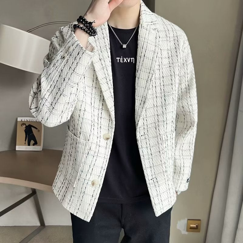 Mens  Plaid Blazer