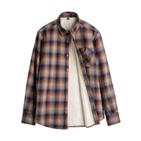 American Retro Plaid, Brushed Shirt Coat Polar Fleece Thermal