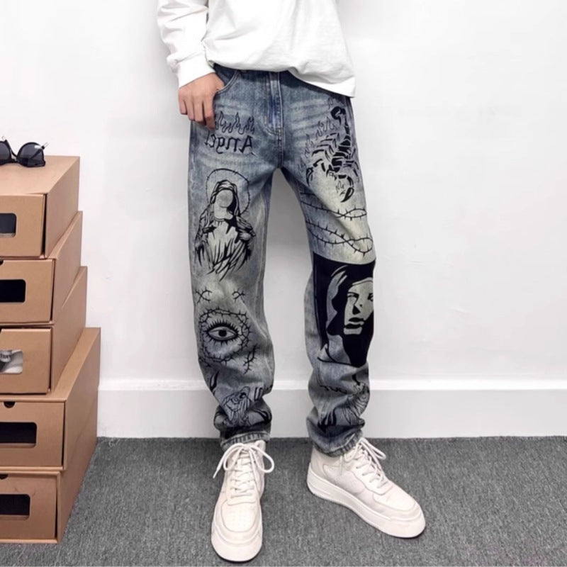 Retro Blue Skinny Jeans
