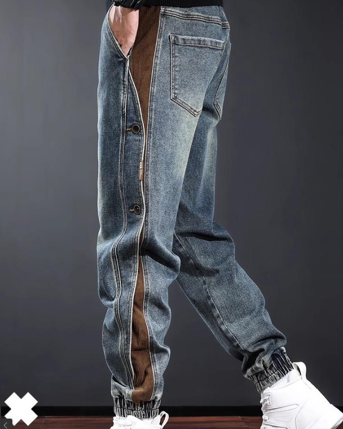 American-style Patchwork jeans