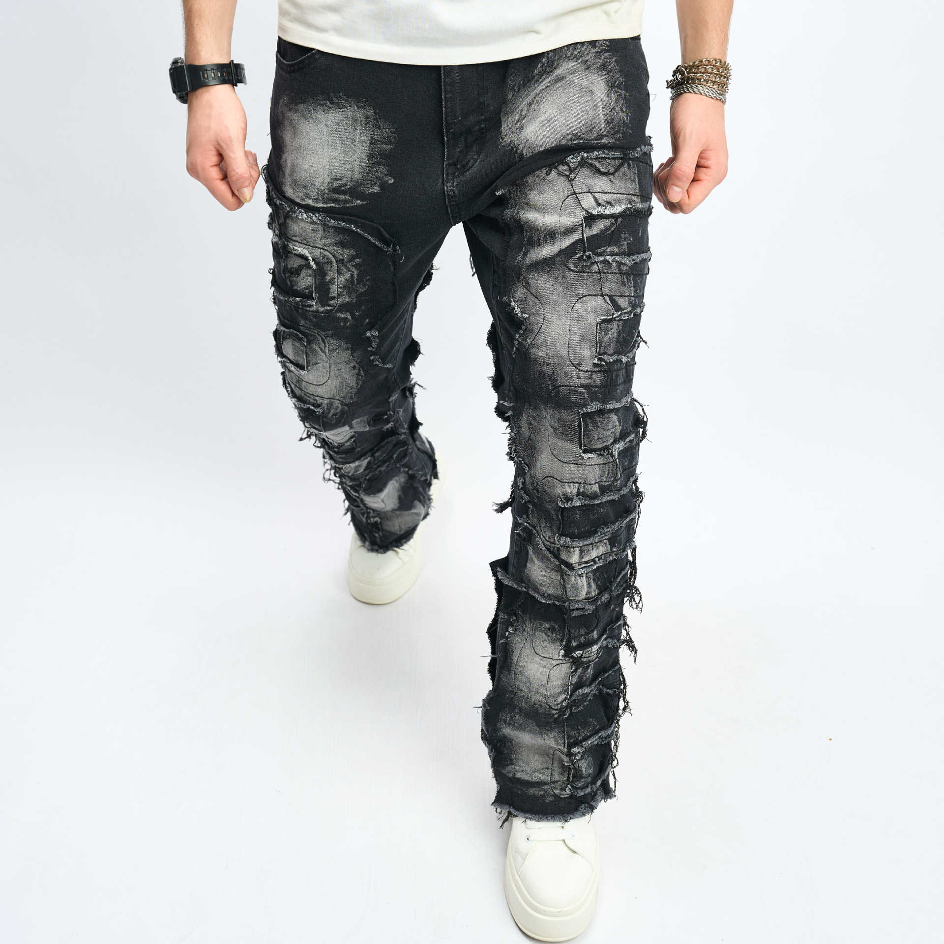 Mens Hip-Hop High-Street Jeans