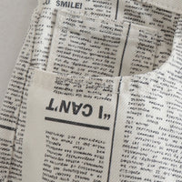 Woman Fashion Beige Print Straight Pants Patchwork Trousers